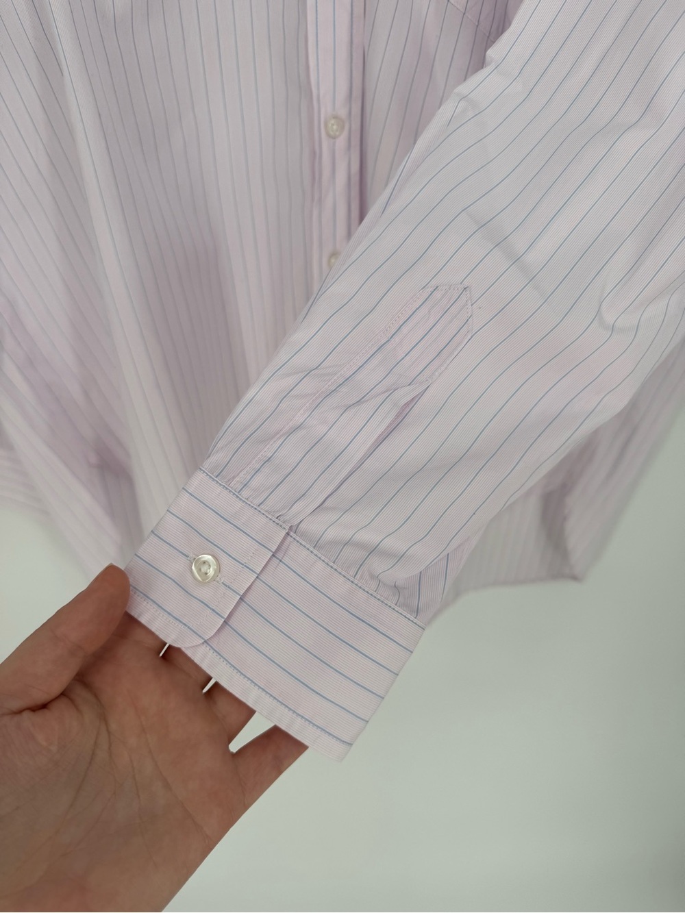 Frank & Eileen Joedy Pink and Blue Stripe Superfine Button Down Shirt XL - Picture 5 of 7